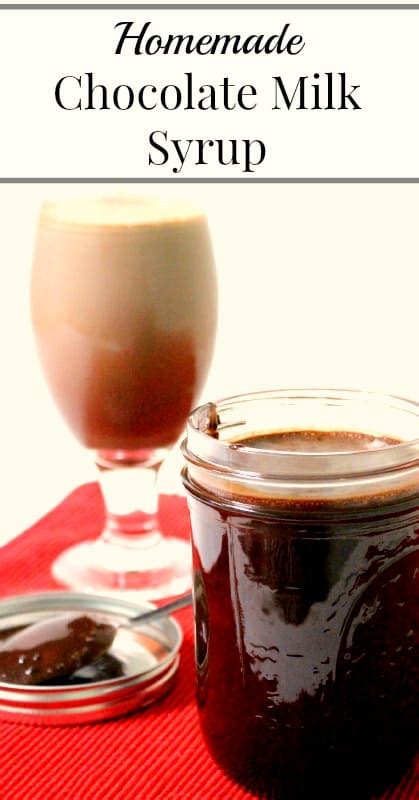 Healthy Homemade Chocolate Milk Syrup Recipe