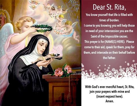At Rita Prayer Prayer To St Rita St Rita Pray For Us Healthy