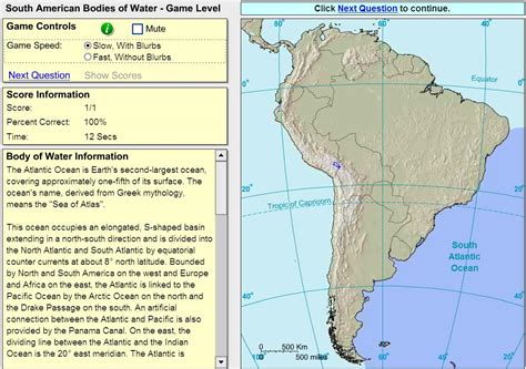Plus maps, information about geography, ecology, history, culture and more. Interactive map of South America Oceans and lakes of South ...