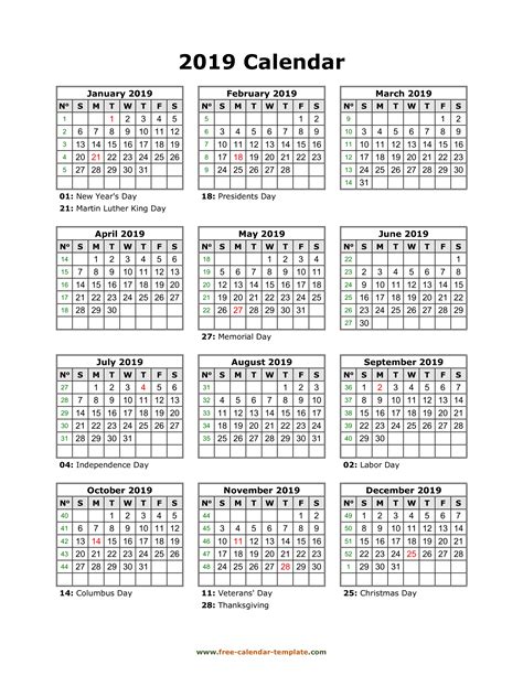 Print Year View Calendar Calendar Printables Free Templates
