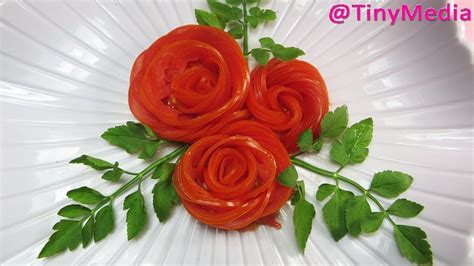 Beautiful Tomato Rose Flowers Design And Arrangements Art Of Vegetable