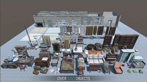 Hq Modular House Interior Pack 3d Urban Unity Asset Store Modular Game Level Design