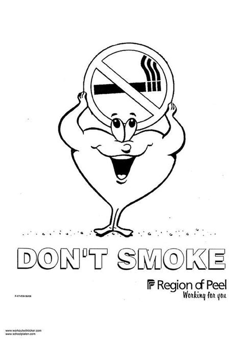 Anti Tobacco Contest Coloring Pages