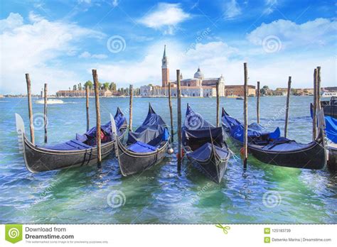 Beautiful View Of The Cathedral Of San Giorgio Maggiore On An Island