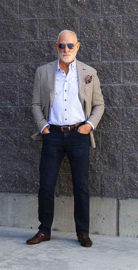 the perfect pair dark jeans and a sports coat older mens fashion old man fashion fashion