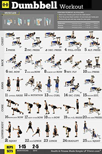 Robot Check Dumbbell Workout Total Body Workout Workout Posters