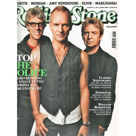 Rolling stone (n.46 aug. 2007) (italian 2007 police front cover ...