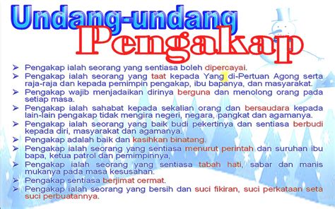 Persetiaan, undang undang, cogan kata pandu puteri tunas, isyarat, hormat, senyuman, berjabat tangan, khidmat 10.1 persetiaan pandu puteri dasar pertubuhan dan undang undang bahagian pandu puteri tunas dpu pandu puteri tunas berfungsi sebagai panduan dan tempat rujukan bagi. PPM BUTTERWORTH: UNDANG-UNDANG PENGAKAP