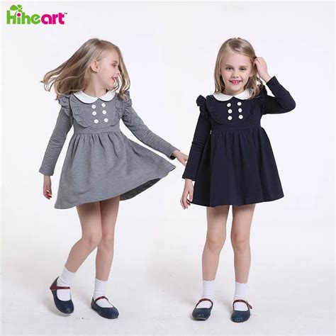 Fashion Cute Doll Collar Girl Dresses Children Cotton Princess Birthday