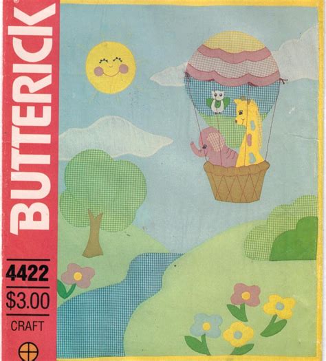 Butterick Pattern 4422 Baby Quilt Pattern Hot Air Balloon