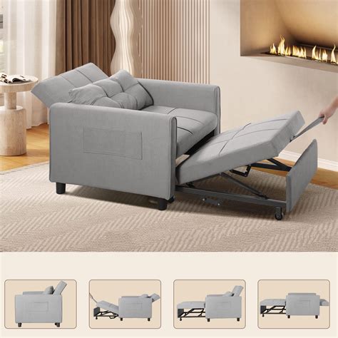 Lofka Chair Bed Convertible Sofa Bed Couch Recliner Single Bed For