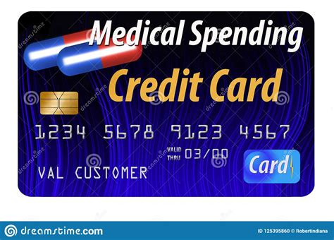 To pay your credit card bill. Here Is A Medical Spending Account Credit Card. Stock Illustration - Illustration of chip ...