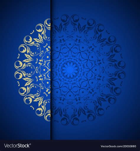Gold Oriental Arabesque Pattern Background Vector Image