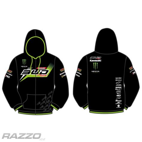 Free next day delivery on prime eligible amazon fashion orders. Pánská mikina BudRacing Team Kawasaki Monster Energy Zip ...