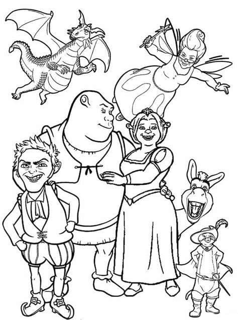 Desenhos Para Pintar E Colorir Shrek Terceiro Imprimir Desenho 009