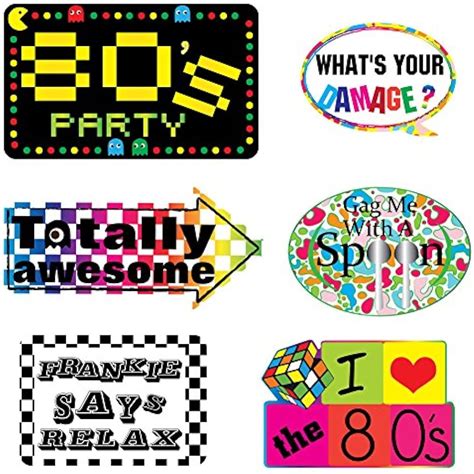Photobooth Props 80s Party Booth Props 80and39s Retro 1980s Birthday