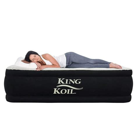 King Koil California King Luxury Raised Air Mattress With Built In 120v