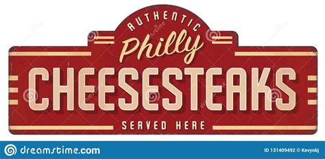 Cheesesteak Sign Vintage stock illustration. Illustration ...