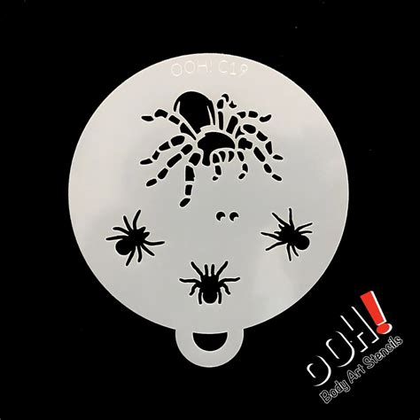 Tarantula Spider Stencil By Ooh Stencils C19 Face Paint Shop Australia