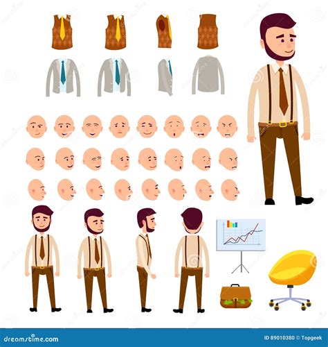 Male Character Constructor Isolated Illustration