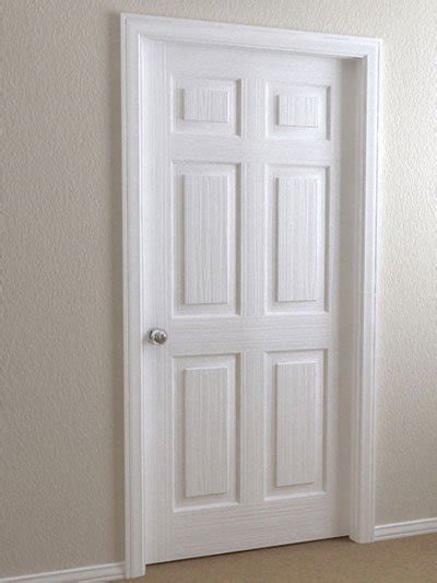 6 Panel Solid Wood Interior Doors White Paniting Interior Wooden Door