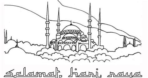 Mewarnai Gambar Selamat Idul Fitri 53 Koleksi Gambar