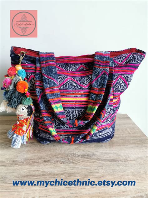 Hmong Hobo Bag, Handmade Hmong Fabric, Boho Chic, Shoulder Bag, Tote ...