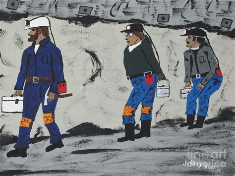 Coal Miners Underground Painting By Jeffrey Koss Painting By Jeffrey