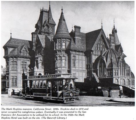 Mark Hopkins Mansion Nob Hill San Francisco Ca Destroyed In San