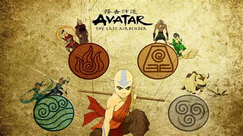 Download Aang And The Four Elements Of Airbending Wallpaper