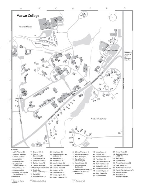 Vassar College Campus Map