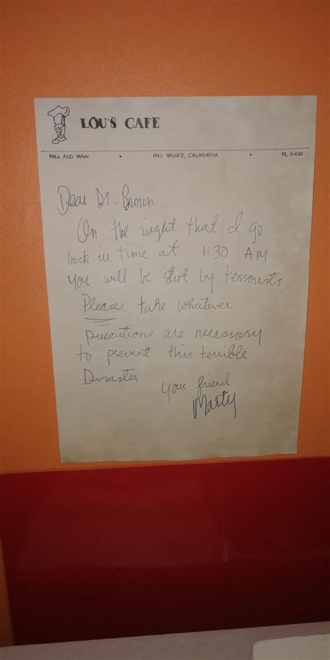 I recreated Martys letter myself. : BacktotheFuture