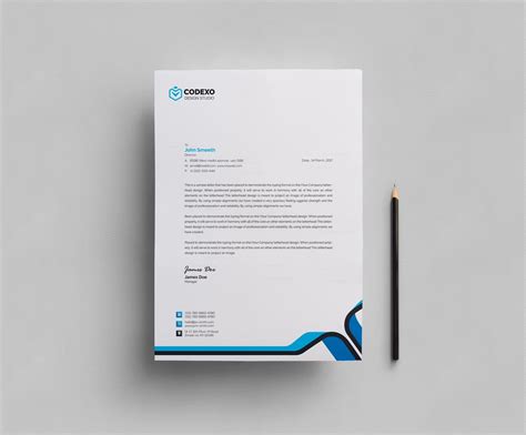 Plain Letterhead Design Template 000407 - Template Catalog