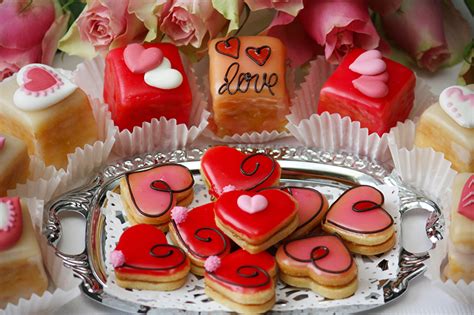 Images Valentines Day Heart Food Cookies Pastry Design