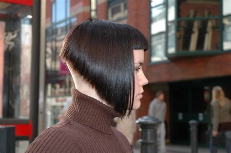 severe a line bob with shaved nape stacked bob hairstyles bob hairstyles with bangs bob