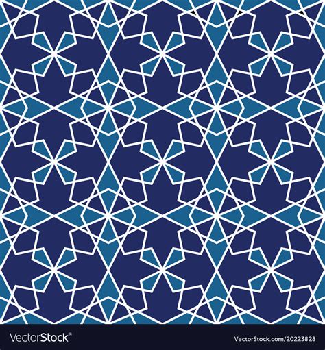 Seamless Islamic Geometric Pattern Abstract Vector Image