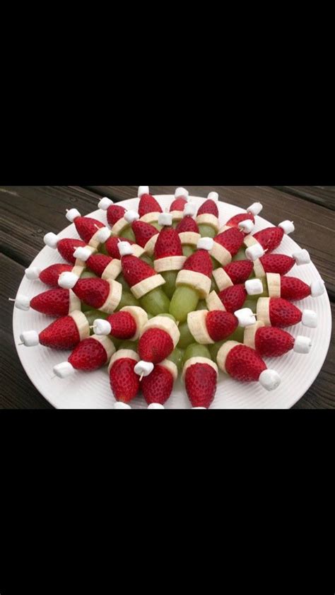 There are 992 fruit santa for sale on etsy, and they fruit appetizers recipe indexone of the largest collections of trusted party and holiday appetizer. Healthy Santa hat appetizer | Edible christmas treat, Grinch kabobs, Homemade christmas desserts
