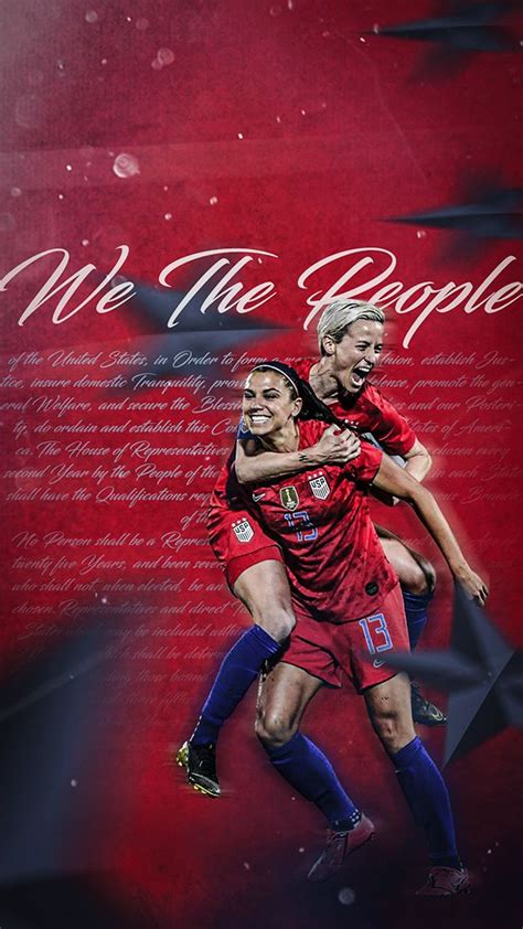 We The People Uswnt Poster Wallpaper Alex Morgan Uswnt Usa Soccer Women Hot Sex Picture