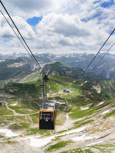 Nebelhorn Cable Car In The Allgau Alps Stock Image Image Of Hiking