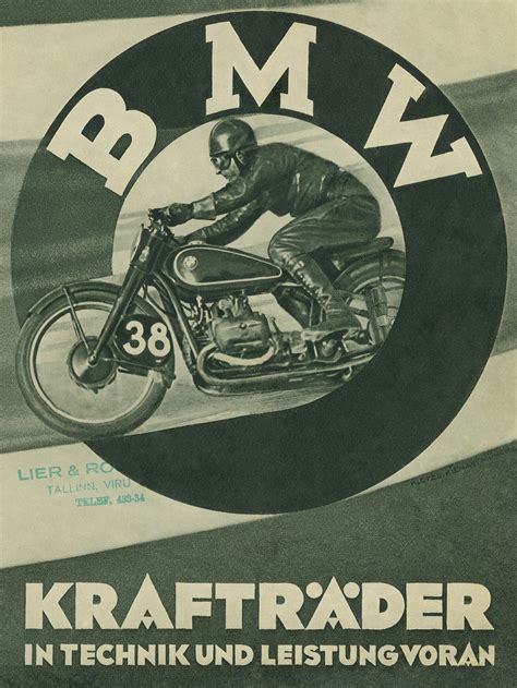 Bmw Krafträder Motorcycles 1930s Brochure Poster Vintage Etsy