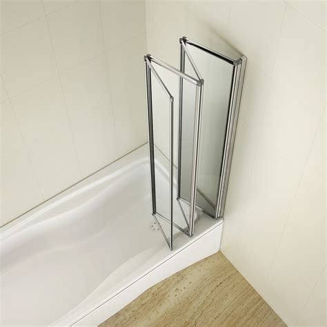 Aica 45 Fold 80090010001200mm Folding Screen Glass Panel Over Bath