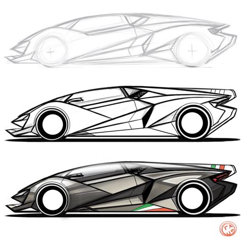 Lamborghini Sketch On Student Show