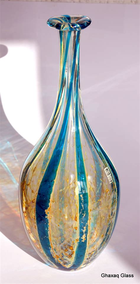 Mdina Glass Vase Sold Gold Kitchen Accessories Glass Collection Glass Art