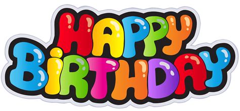 Happy Birthday Logo Clipart Birthday Text Font Transparent Clip Art