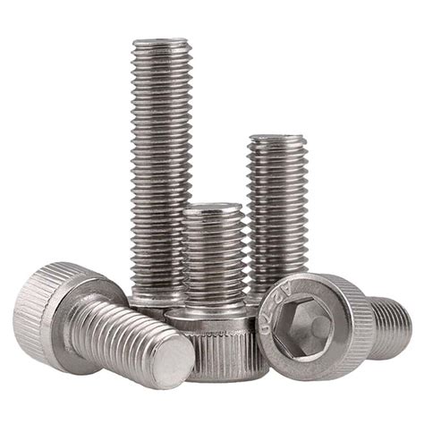 M6 075 Fine Thread 304 Stainless Steel Hex Bolts Socket Cap Head