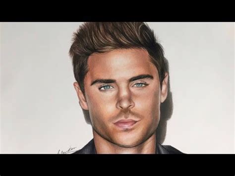 Drawing Zac Efron - YouTube
