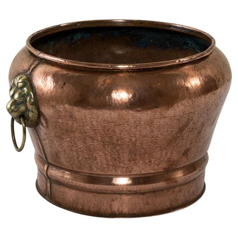 Home Décor Indoor Planters Antique French Art Nouveau Copper Planter