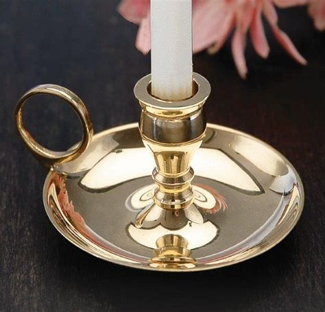 Brass Chamberstick Taper Candle Holders Set Of 6 Candle Accessories