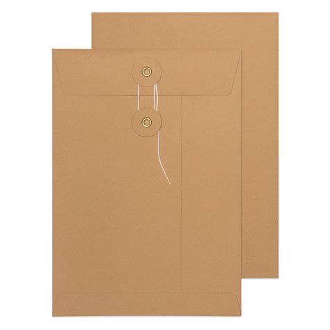 C5 Manilla String And Washer Envelopes Qty 100 229 X 162mm All Colour