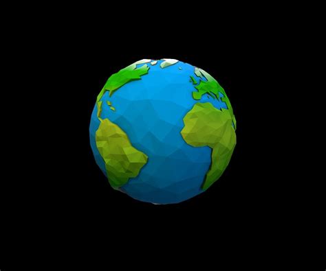 3d Model Planet Earth Vr Ar Low Poly Cgtrader